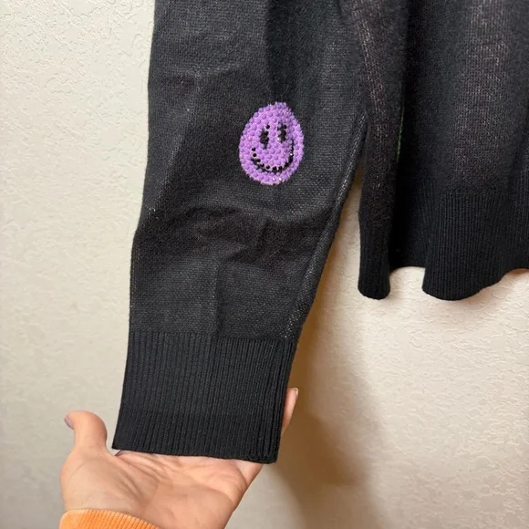 Queen of Sparkles Smiley Sequin Sweater - Picture 6 of 14